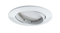 Paulmann Premium Einbauleuchten Set Coin satiniert rund schwenkbar LED 3x6,8W 2700K 230V 51mm Weiß matt/Alu Zink