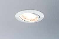 Paulmann Premium Einbauleuchten Set Coin satiniert rund schwenkbar LED 3x6,8W 2700K 230V 51mm Weiß matt/Alu Zink