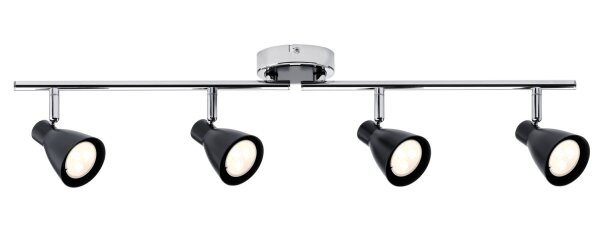 Paulmann Spotlight 2Simple LED 4x3,5W GU10 230V Schwarz matt/Chrom Metall