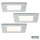 Paulmann Möbel Einbauleuchten Set LED eckig PIR Sensor Bewegungsmelder 3x3,6W 12VA 230/12V 20mm Edelstahl