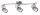 Paulmann Spotlight Gamma LED 3x3,5W GU10 230V Nickel gebürstet Metall