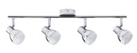 4x 4,6W  LED  Paulmann Deckenlampe Deckenleuchte Silber entspricht 4x 30W Licht