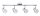 4x 4,6W  LED  Paulmann Deckenlampe Deckenleuchte Silber entspricht 4x 30W Licht