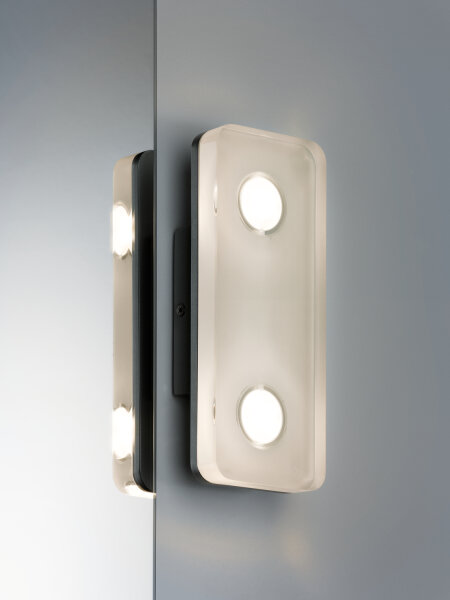 Paulmann WallCeiling eckig Theta IP44 LED 9W Alu eloxiert/Klar 230V Metall/Acryl