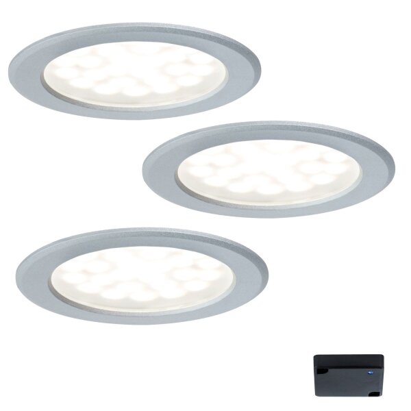 3x2,6W Paulmann Möbel Einbauleuchten LED Touch 16mm Farbtemperaturwechsel 2700K-6500K