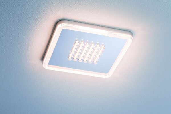 Paulmann Premium Einbauleuchten Set Panel Shower eckig LED 1x10W 2700K 230V 210mm Chrom matt/Alu