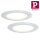 2er Set  Paulmann Premium Einbauleuchten Set DecoDot rund LED 2x7,5W 18VA 160mm Klar/Weiß Glas/Metall