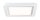 Paulmann Prem Einbauleuchten Set Panel Line IP44 eckig LED 1x11,5W 2700K 230V 210mm Weiß matt/Alu