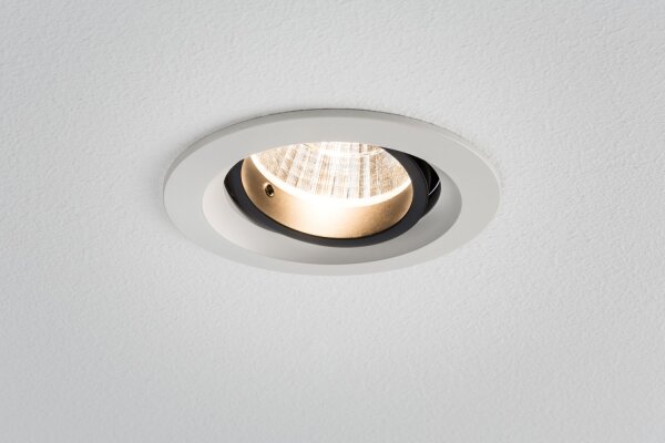 Paulmann Premium Einbauleuchten Set Daz schwenkbar LED 2x7W 18VA 230V/700mA 110mm Weiß matt/Alu
