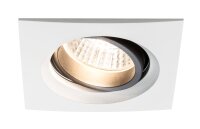 Paulmann Premium Einbauleuchten Set Daz schwenkbar eckig LED 2x7W 18VA 230V/700mA 110x110mm Weiß m./Al