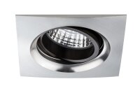 Paulmann Premium Einbauleuchten Set Daz schwenkbar eckig LED 2x7W 18VA 230V/700mA 110x110mm Alu gebürstet/Alu