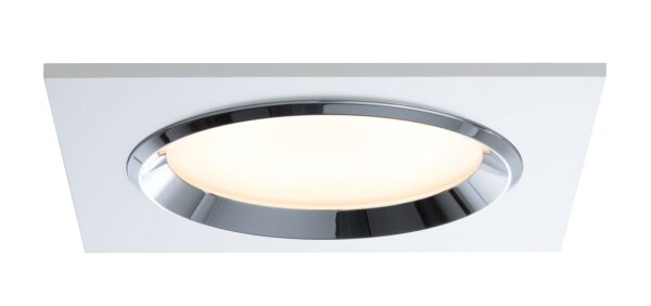 Paulmann Premium Einbauleuchten Set Dice eckig LED 3x8W 36VA 230V/700mA 150x150mm Weiß/Chrom Alu/Glas