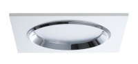 Paulmann Premium Einbauleuchten Set Dice eckig LED 3x8W 36VA 230V/700mA 150x150mm Weiß/Chrom Alu/Glas