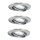 Paulmann Star Einbauleuchten Set schwenkbar mit LED Ring Shine 6500K 3x4,5W 230V GU10/1W Eisen gebürstet