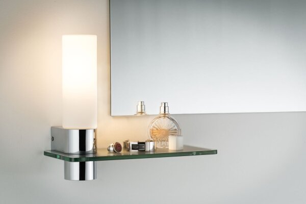 Paulmann WallCeiling Asterion IP44 Glasab. LED 4,5W 425mm Chrom/Opal 230V Metall/Glas