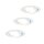 Paulmann Möbel Einbauleuchten Set LED schwenkbar 3x4,2W 13VA 230/350mA Weiß/Metall