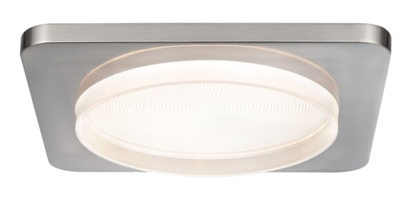 Paulmann Premium Einbauleuchten Set Panel Jet eckig LED 1x11,5W 2700K 230V 210mm Eisen gebürstet/Alu