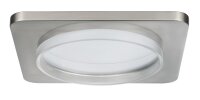 Paulmann Premium Einbauleuchten Set Panel Jet eckig LED 1x11,5W 2700K 230V 210mm Eisen gebürstet/Alu