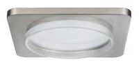 Paulmann Premium Einbauleuchten Set Panel Jet eckig LED 1x11,5W 2700K 230V 210mm Eisen gebürstet/Alu