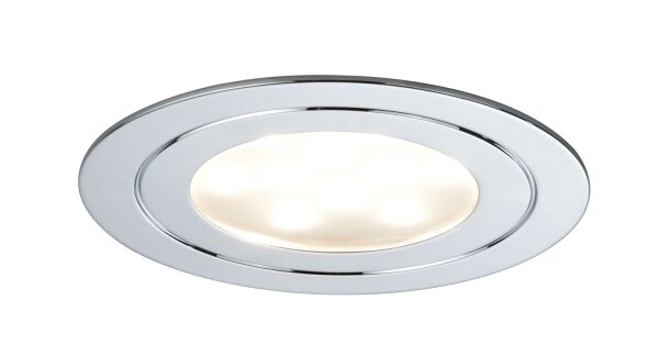 Paulmann Möbel Einbauleuchten Set Circuit LED rund 3x5,6W 17,5VA 230V/350mA 85mm Chrom/Metall