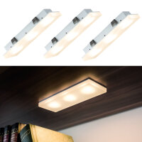 Paulmann Möbel Einbauleuchten Set Fleecy LED eckig...