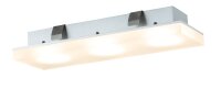 Paulmann Möbel Einbauleuchten Set Fleecy LED eckig 3x3,6W 2700K 9VA 230/12V 150x50mm satiniert/Acryl