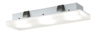 Paulmann Möbel Einbauleuchten Set Fleecy LED eckig 3x3,6W 4000K 9VA 230/12V 150x50mm Satin/Acryl