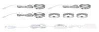 Paulmann Möbel Aufbauleuchte Set Platy LED 3x2,5W 7,5VA 230V/700mA Chrom matt/Kunststoff