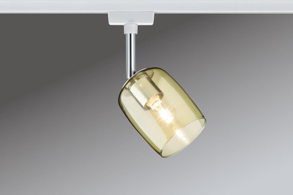Paulmann URail Schienensystem Spot Blossom max. 1x25W G9 Weiß/Gelb transparent 230V Metall/Glas