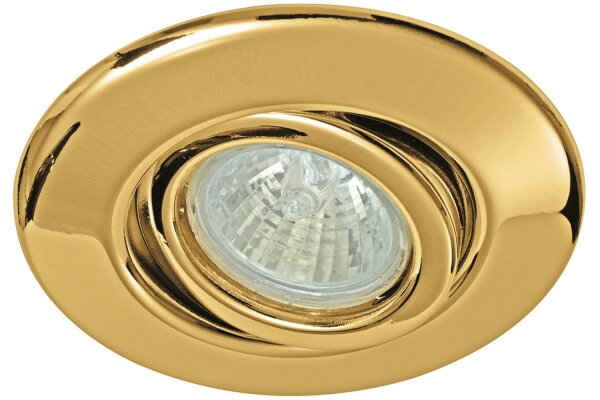 Paulmann Quality Einbauleuchten schwenkbar max.35W 12V GU4 35mm Gold/Stahlblech