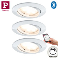 3x  Paulmann SmartHome Bluetooth Goal Einbauleuchten Set...