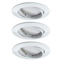 3x  Paulmann SmartHome Bluetooth Goal Einbauleuchten Set LED 3x5,8W dimmbar schwenkbar 230/24V 51mm Weiß m/Alu Zink
