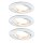 3x  Paulmann SmartHome Bluetooth Goal Einbauleuchten Set LED 3x5,8W dimmbar schwenkbar 230/24V 51mm Weiß m/Alu Zink