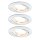 3x  Paulmann SmartHome Bluetooth Goal Einbauleuchten Set LED 3x5,8W dimmbar schwenkbar 230/24V 51mm Weiß m/Alu Zink