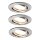 3x Paulmann SmartHome Bluetooth Goal Einbauleuchten Set LED 3x5,8W dimmbar schwenkbar 230/24V 51mm Eisen gebürstet/Alu Zink