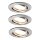 3x Paulmann SmartHome Bluetooth Goal Einbauleuchten Set LED 3x5,8W dimmbar schwenkbar 230/24V 51mm Eisen gebürstet/Alu Zink