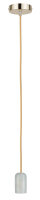 Paulmann Pendel E27 2m Stoffkabel Gold Fassung Alabaster...