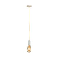 Paulmann Pendel E27 2m Stoffkabel Gold Fassung Alabaster...