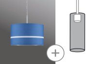 Paulmann DecoSystems Lampenschirm Tessa 50W Blau Stoff