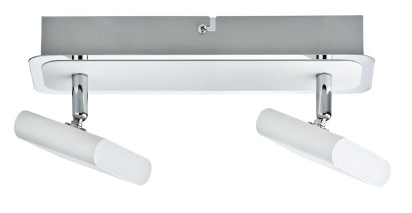 Paulmann Deckenlampe Spotlight Launcher 2x4,5W Weiß gebürstet/Chrom 230V Metall
