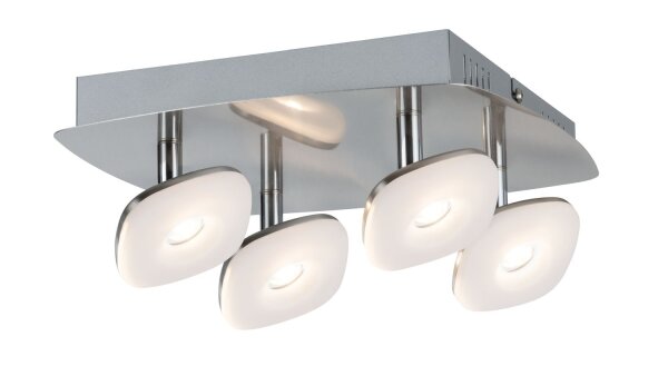 Paulmann Spotlight Squarelense 4x3,2W Nickel 230V Metall/Acryl