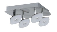 Paulmann Spotlight Squarelense 4x3,2W Nickel 230V Metall/Acryl