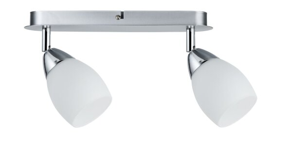 Paulmann Spotlight WolbalLED max 2x10W GU10 Chrom matt/Opal 230V Metall/Glas