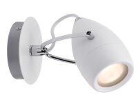 Paulmann Spotlight Drop IP44 max 1x10W GU10 Weiß/Chrom 230V Metall