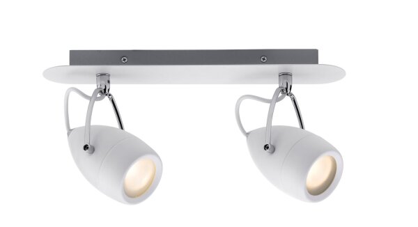 Paulmann Spotlight Drop IP44 max 2x10W GU10 Weiß/Chrom 230V Metall