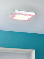 Paulmann LED Panel Aufputzlampe Deckenlampe Aufputz Aufbau Wandleuchte RGB Ferinbedienung 25x25cm Dimmbar
