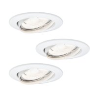Paulmann Decke Einbauleuchten Set LED schwenkbar 3x425...