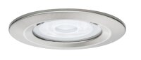 Paulmann Premium Einbauleuchten Set Nova rund dimmbar LED 3x7W 230V GU10 51mm Eisen gebürstet/Alu Zink