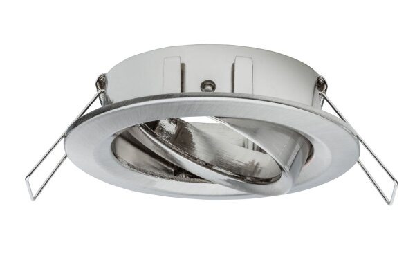 Paulmann 2Easy Einbauleuchten Nova 3er Spot rund schwenkbar max. 35W 230V 51mm Eisen gebürstet/Alu Zink