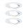 Paulmann Einbauleuchten Set LED schwenkbar 3x4,5W 230V GU10 51mm Weiß matt/Metall